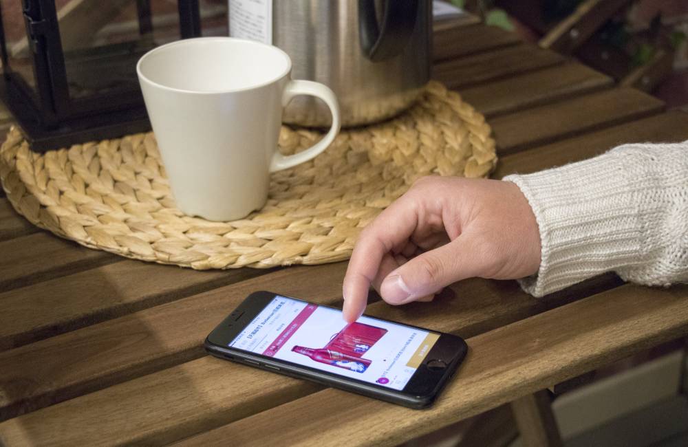 Achat en ligne sur le téléphone